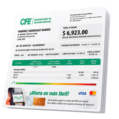 Recibo CFE
